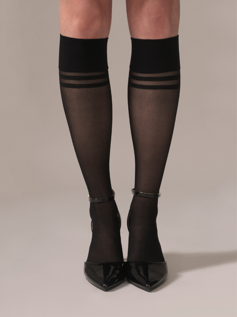 Double Stripe Knee High Socks